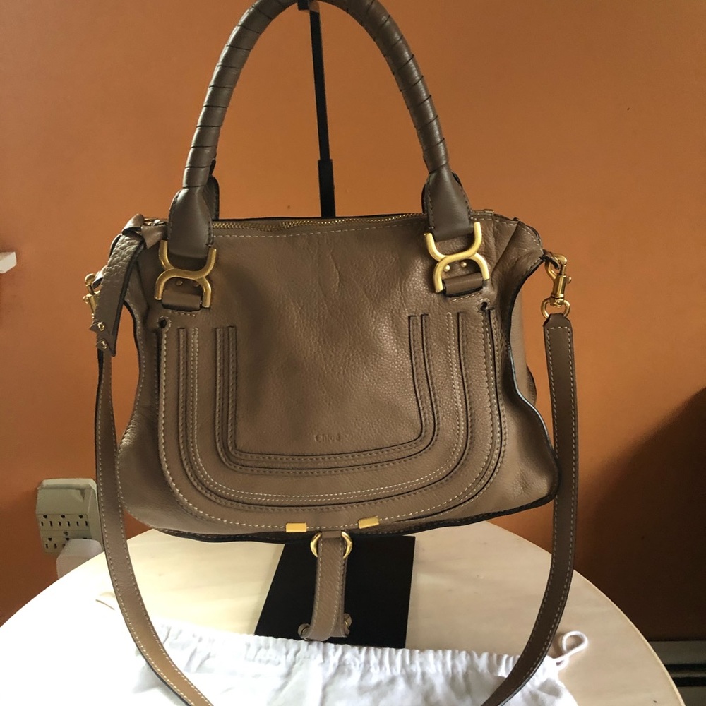 Chloe Marcie Medium Bag in Nut Color